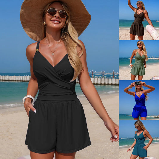 One-Piece Conservative Sporty Bikini