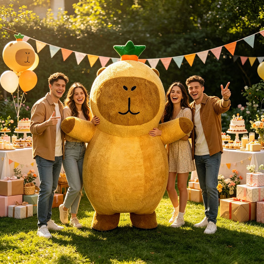 2.6m Inflatable Capybara Mascot Costume - Adult Plush Animal Cosplay Suit for Parades & Events