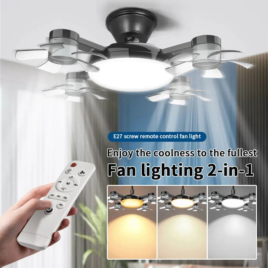 Modern Drone Design 2-in-1 Ceiling Fan Light with Remote