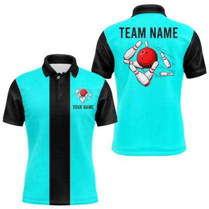 Custom Tiger Graphic Bowling Team Polo Shirt