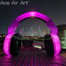 4mW Giant Inflatable Purple Headphone Replica with Lights