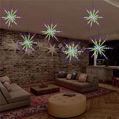 Hanging Firework LED Fairy String Lights with Remote (8 Modes)