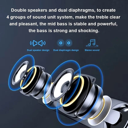 USB-Powered Wired Soundbar Computer Speaker