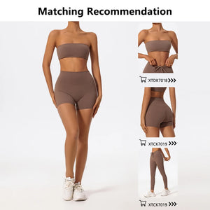 Ctenkevet Two Piece Crop Top and High Waist Shorts Set