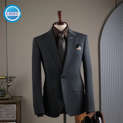 Men's Single-Breasted 2-Piece Formal Business Suit Set