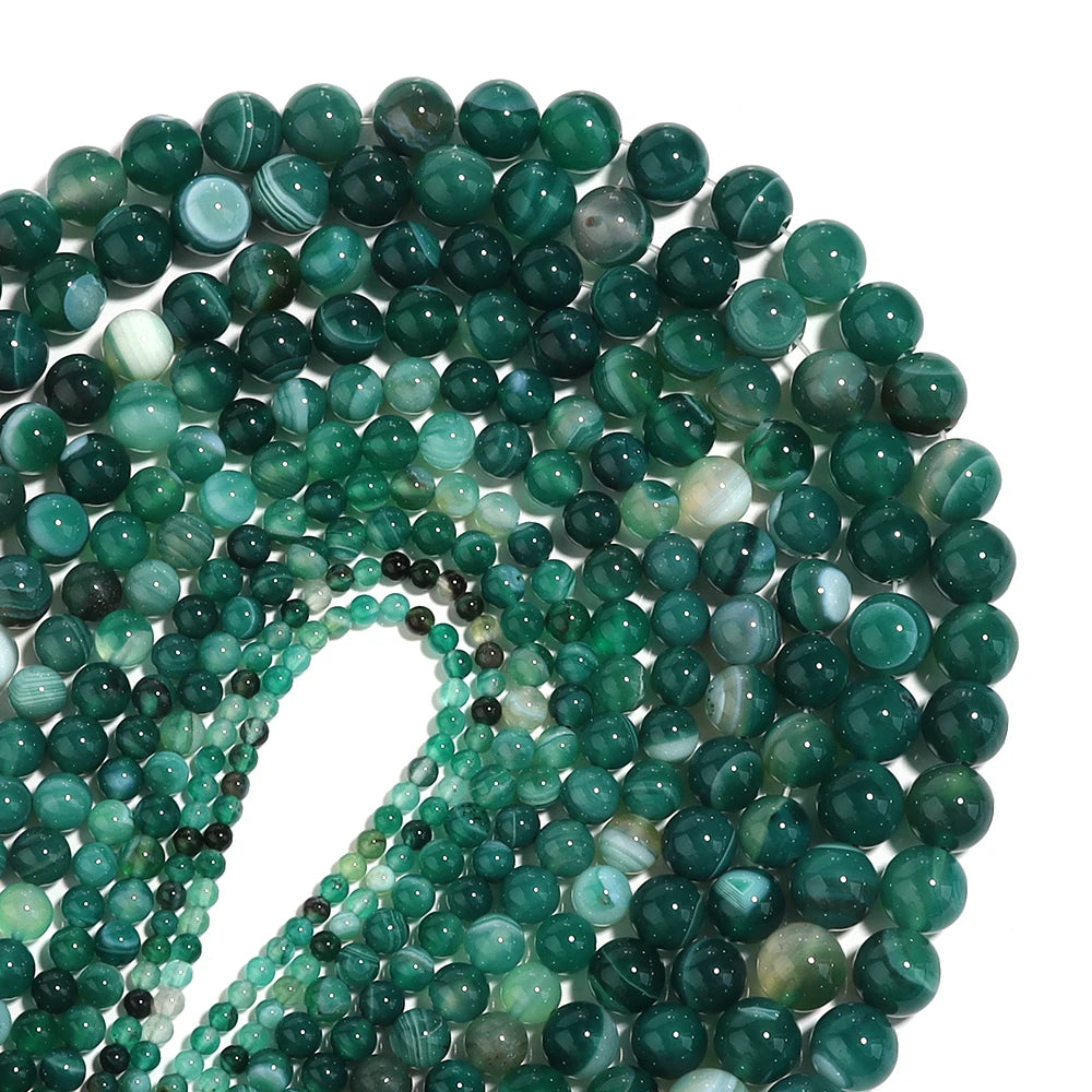 Natural Stone Jade Loose Spacer Beads for DIY Jewelry