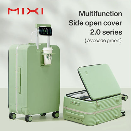Aluminum Frame Rolling Luggage with USB Portand Phone Holder