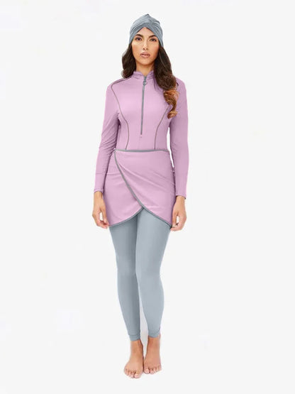 Women's Modest 3-Piece Burkini Muslim Swimwear Set