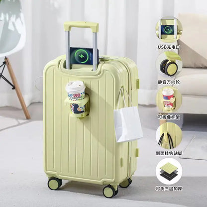 Small Cup Holder Trolley Suitcase