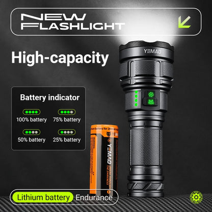 Ultra Bright Type-C Rechargeable LED Tactical Flashlight