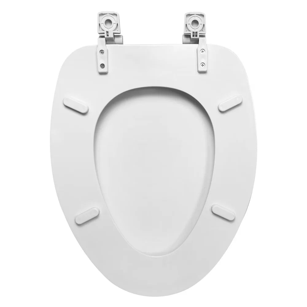 Durable Elongated White Toilet Seat