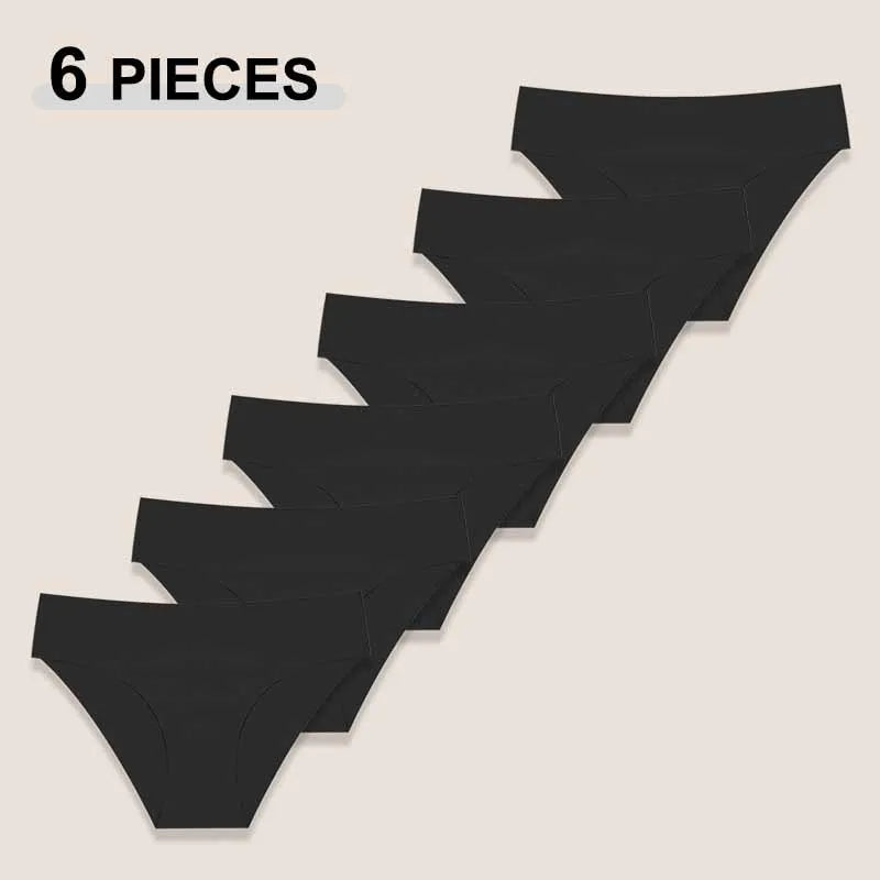 6Pcst Traceless Low Waist High Elastic Briefs