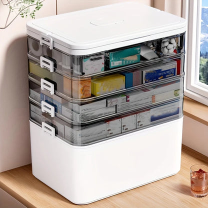 Multi-Layer Waterproof Pill & Medicine Organizer Storage Box