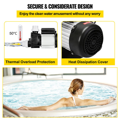 SucceBuy Whirlpool Circulation Pump For Above Ground Pools