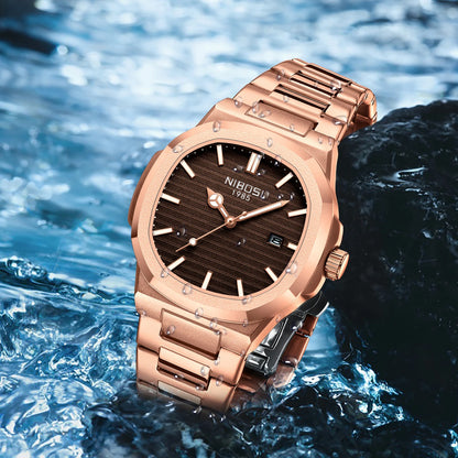 NIBOSI Stainless Steel Quartz Watch