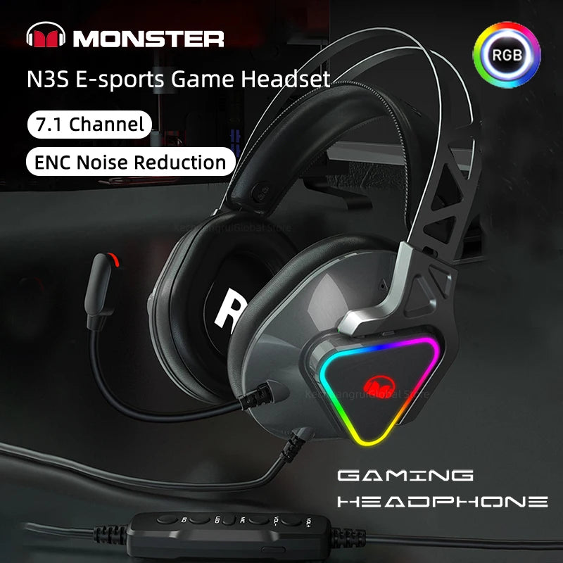 Monster N3S ENC RGB Wireless Gaming Headset