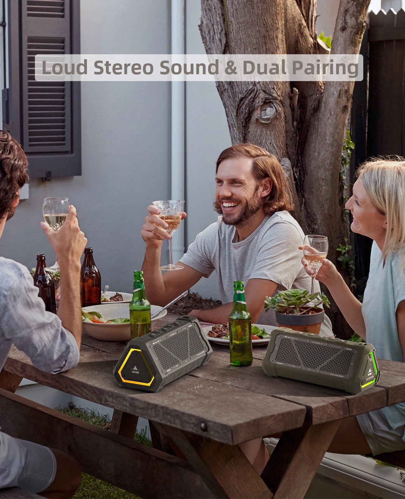 MLOVE P3 40W Portable Outdoor Bluetooth Speaker – IPX7 Waterproof with RGB Lights
