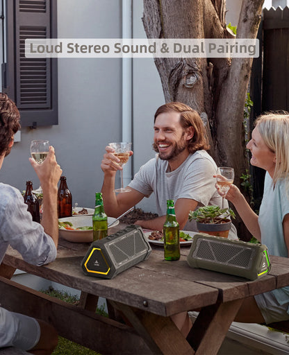 MLOVE P3 40W Portable Outdoor Bluetooth Speaker – IPX7 Waterproof with RGB Lights