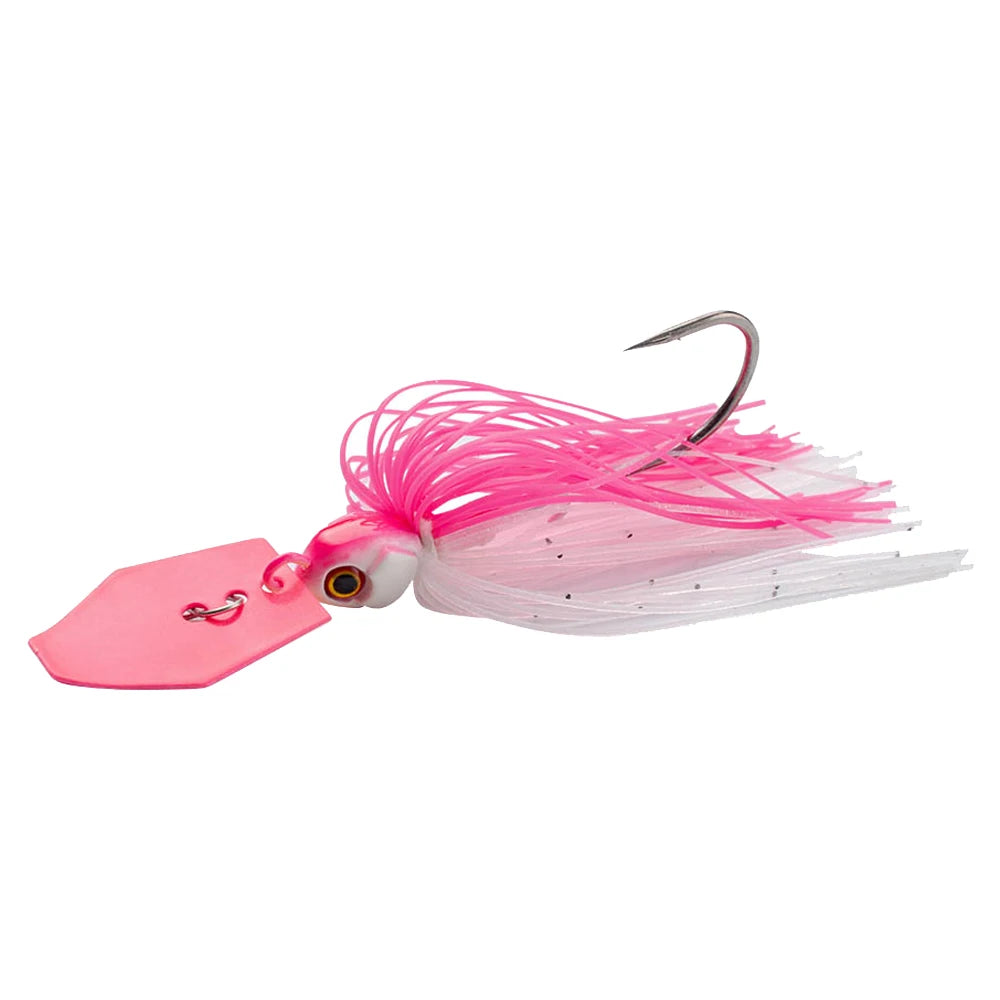 Chatter Weedless Metal Blade Rubber Jig Head Spinner Bait Lures Kit