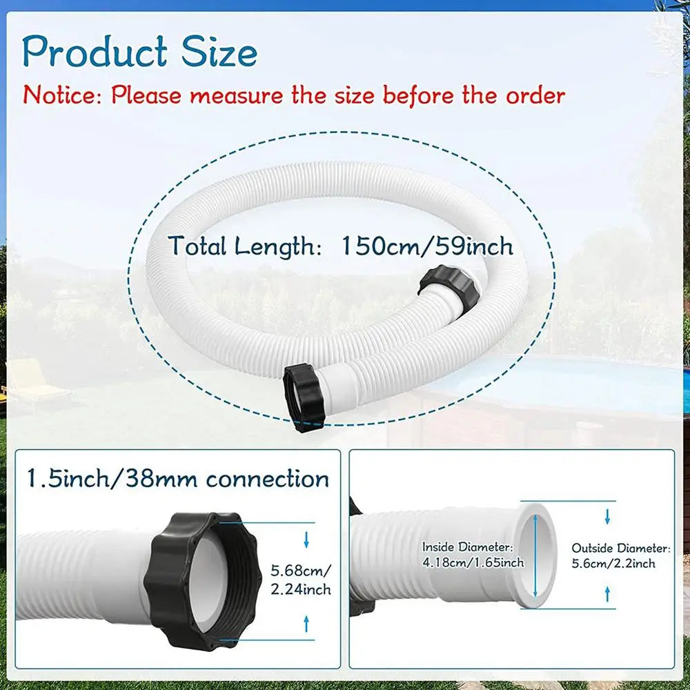 Pool Pump Hose Quick-Connect Flexible Replacement Hose