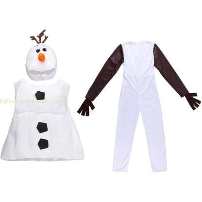 Kids Olaf Snowman Cosplay Costume Set