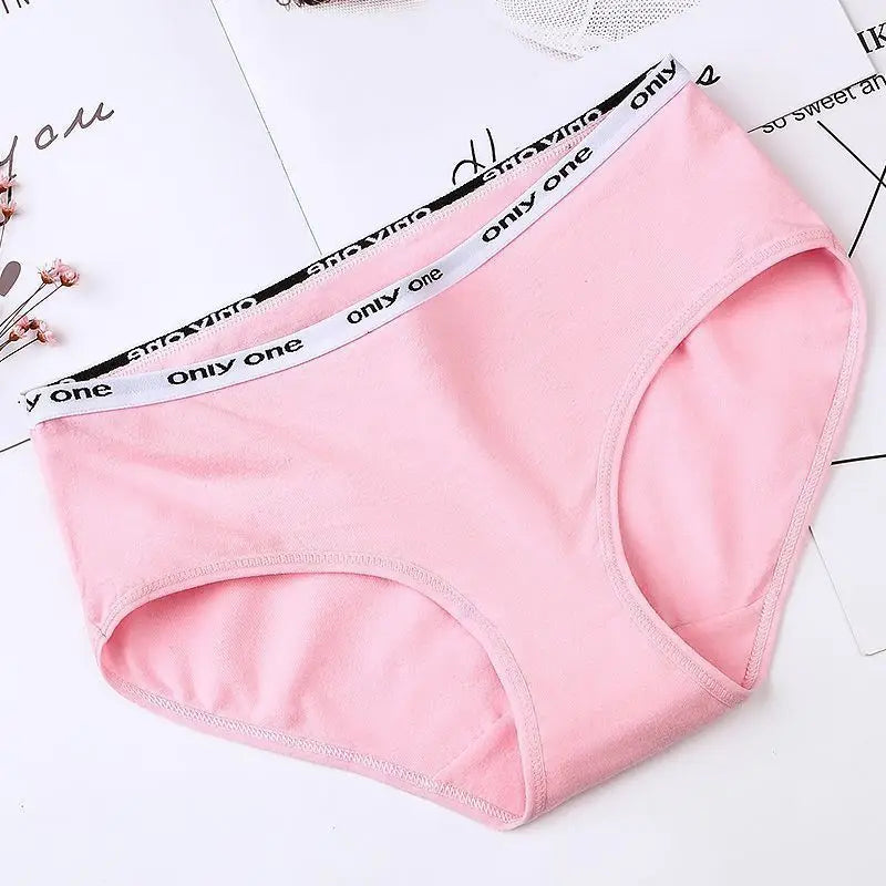 3-Pack Women's Pure Cotton Mid-Waist Briefs