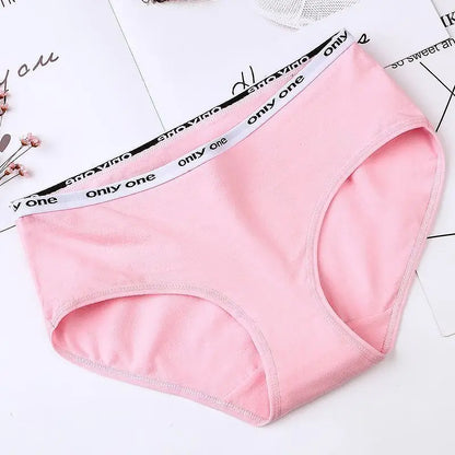 3-Pack Women's Pure Cotton Mid-Waist Briefs