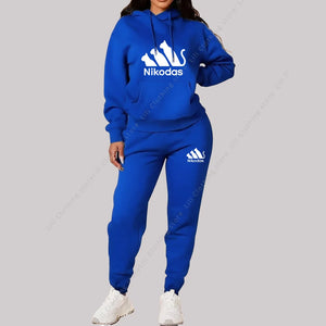 Hooded Top and Sweatpants Two Piece Outfit