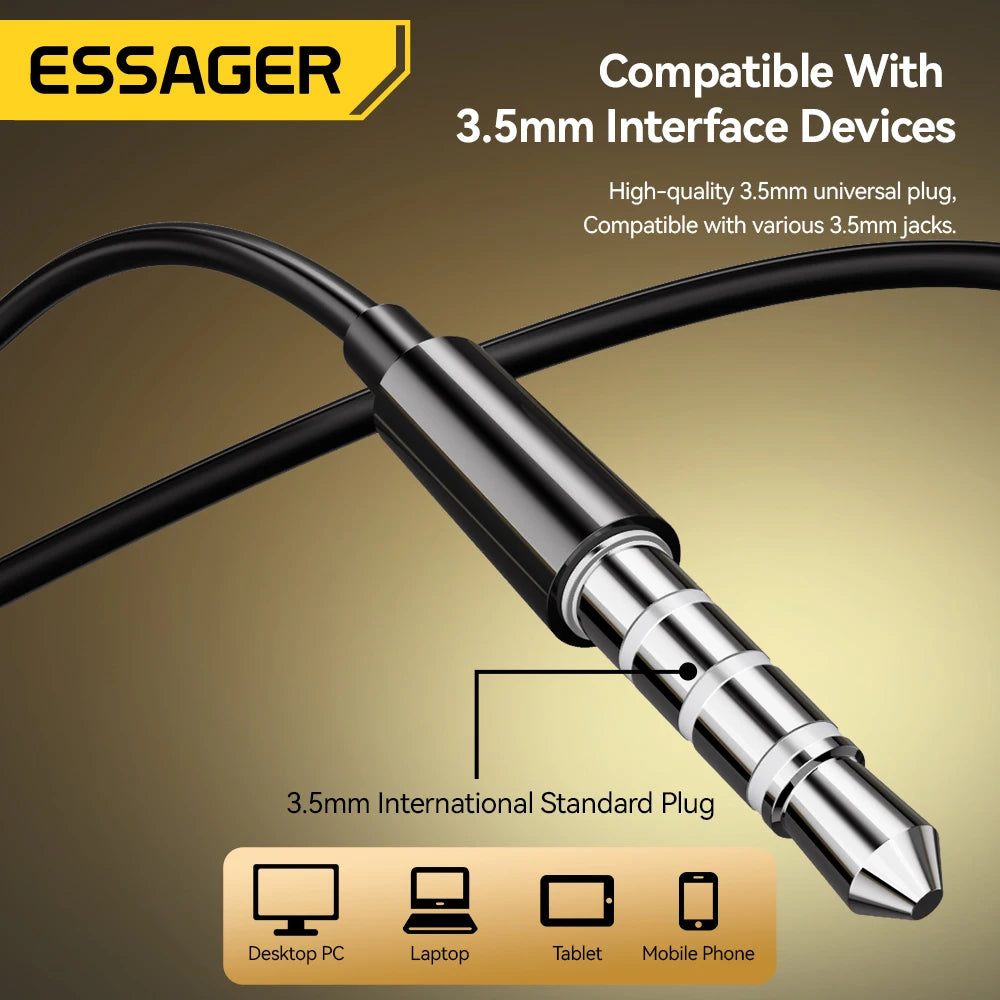 Essager 3.5mm Wired Earphones with Microphone