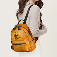 Retro Hand-painted Genuine Leather Backpack