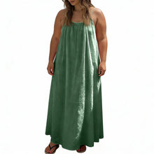 Backless Casual Solid Color Loose Fitting Sleeveless Dress