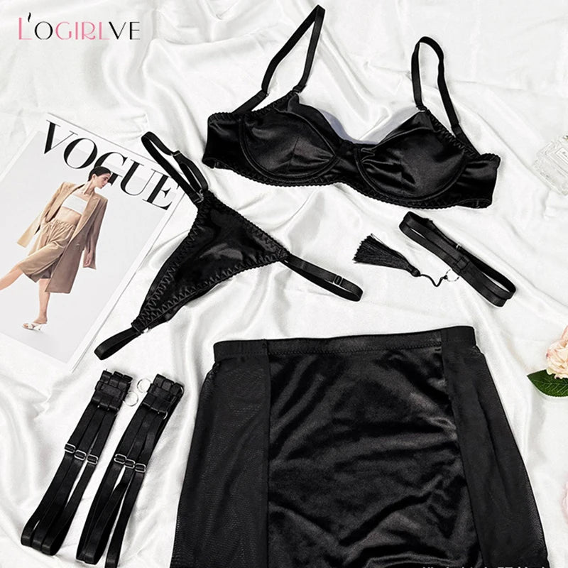 5-Piece Sheer Lingerie Set