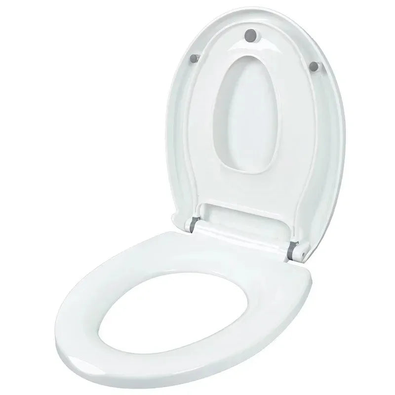 Slow-Close Double Layer Toilet Seat with Built-in Child Potty Training Cover