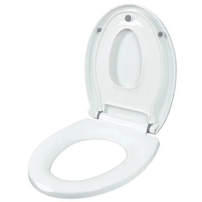 Slow-Close Double Layer Toilet Seat with Built-in Child Potty Training Cover