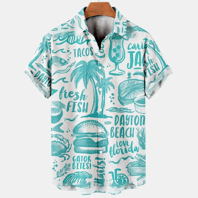 Vibrant Parrot Tropical Floral Print Shirt