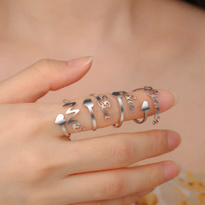 Double First Name Finger Ring
