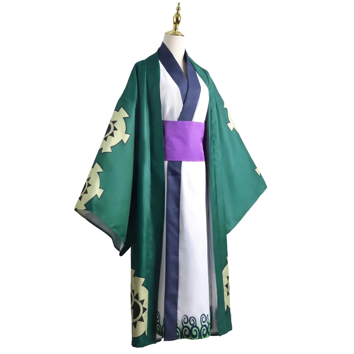 Green Roronoa Zoro Kimono Anime Cosplay Costume Set