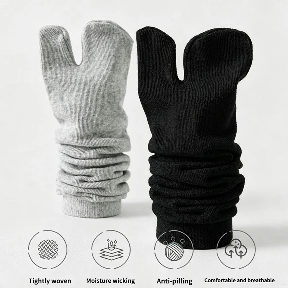 Unisex Japanese Style Cotton Tabi Two-Finger Socks