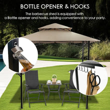 Andra Soft Top Grill Gazebo with 4pcs Detachable LED Lights f