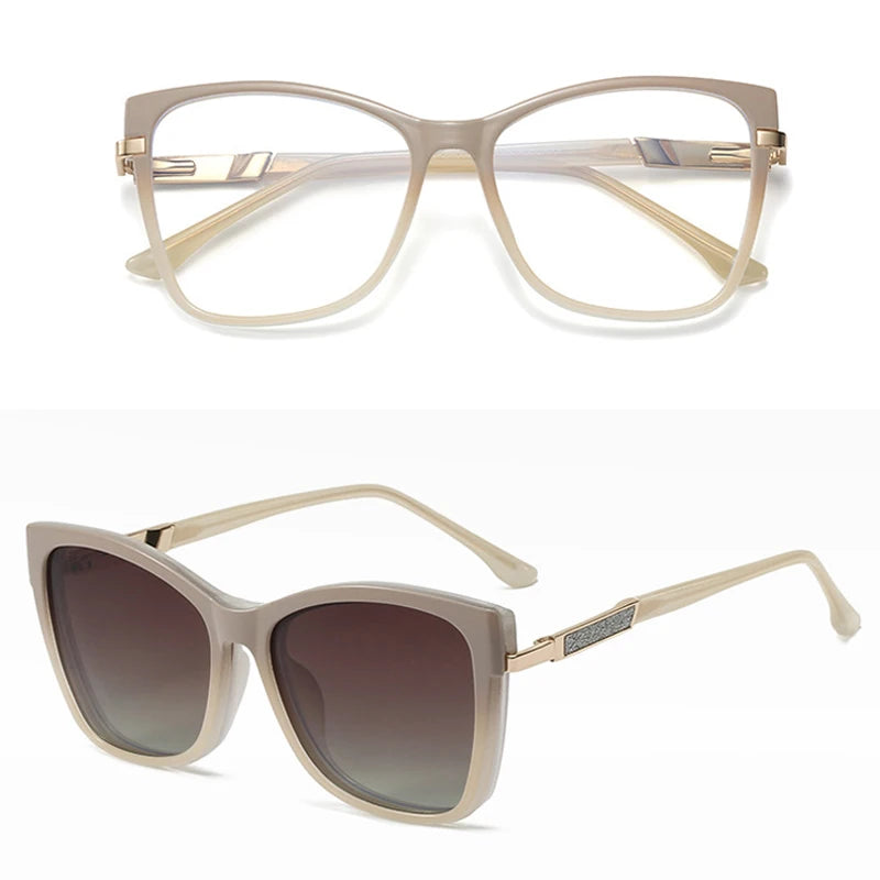 VICKY TR90 Polarized Magnetic Clip-on Sunglasses for Men and Women