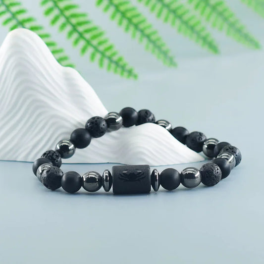 12 Zodiac Sign Constellation Beaded Charm Bracelet