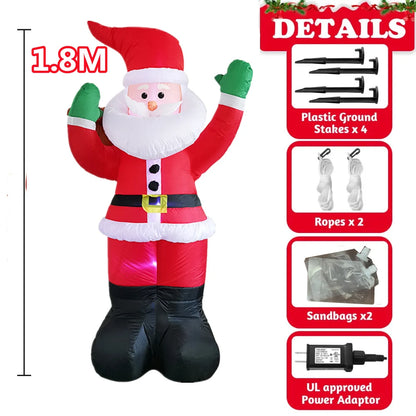 Inflatable Christmas Decorations with Built-in LED Lights