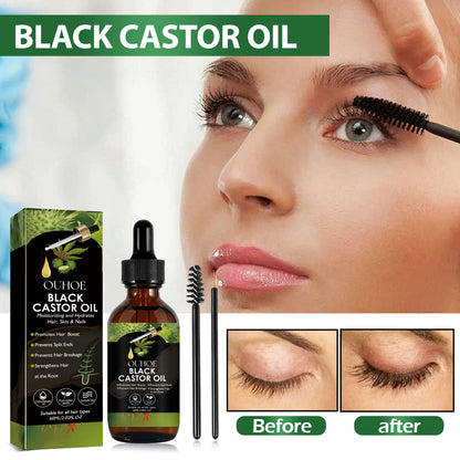 OUHOE Black Organic Castor Oil Moisturize Hair Growth Serum