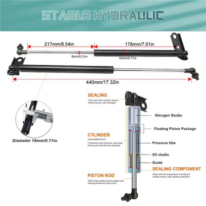 Front Hood Gas Lift Support Struts for 1999–2003 Lexus RX300
