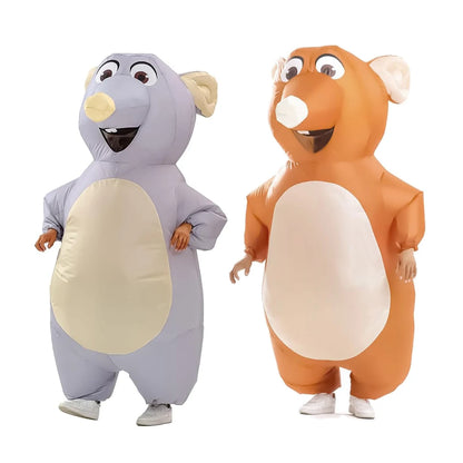 Adult Inflatable Mouse Costume Blow-Up Halloween Suit