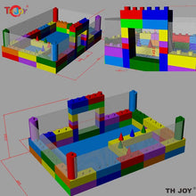 Inflatable 6x4m Pink Ball Pit White Wedding Bounce House Inflatable Ball Pool with Blower