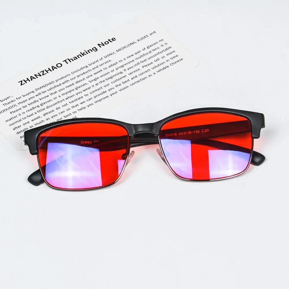 SHINU Red Lens Blue Light Blocking Glasses