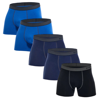 BONITOS Men's Cotton Printed Boxer Shorts Set (5 - Pair)