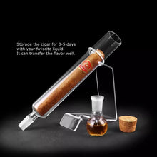 Borosilicate Glass Cigar Aromatherapy Humidors Tube Kit with 265mm Length Aroma Infusion