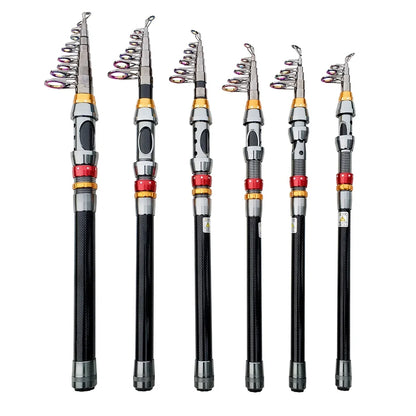 1.8-3.6m Carbon Fiber Fishing Rod And Reel Combo